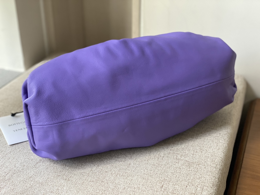 Big Pouch Soft Smooth Leather Clutch Violet